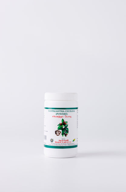 Aravindh Herbal Labs Sarpagandha Podi Bottle