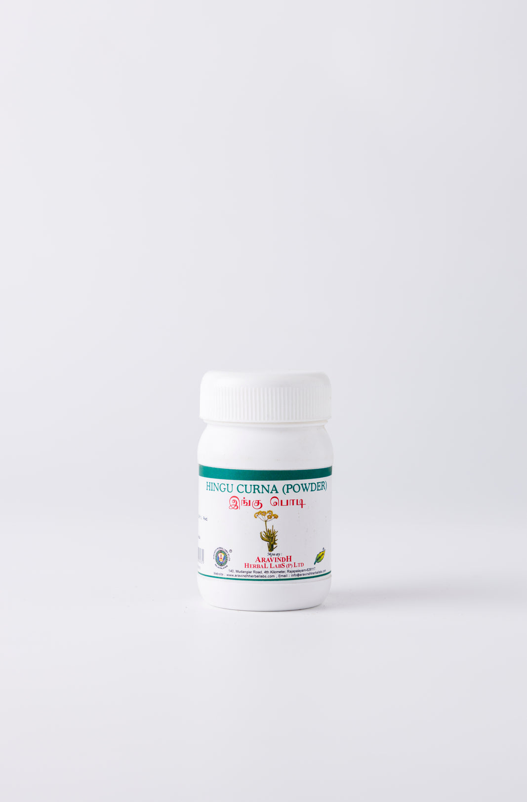 Aravindh Herbal Labs Hingu Curana Bottle