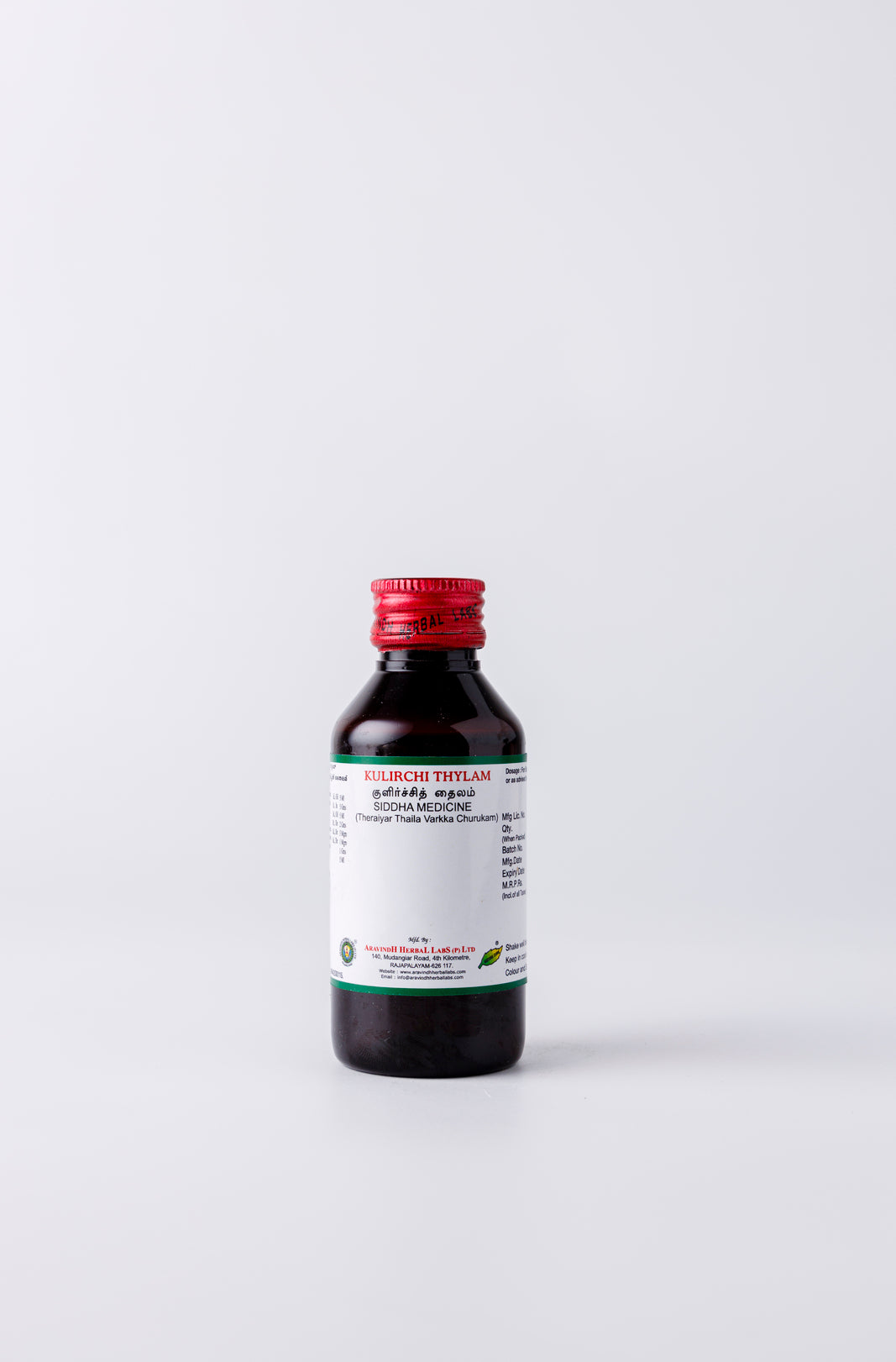 Bottle of Kulirchi Thylam