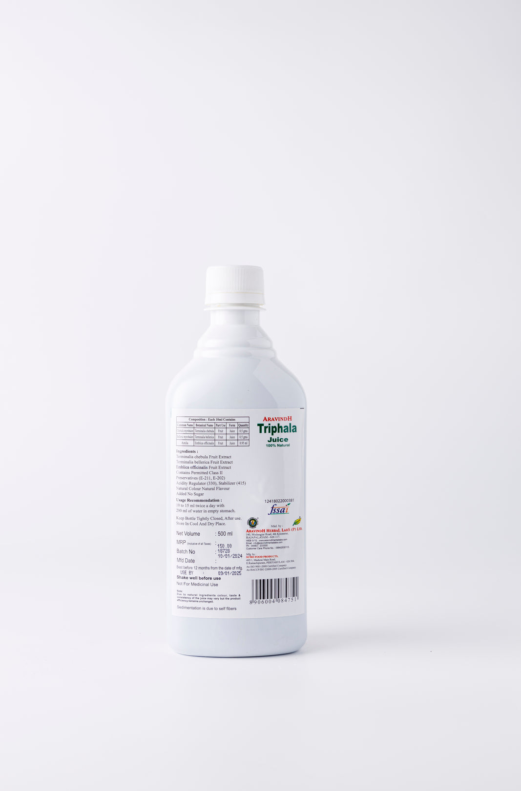 Aravindh Herbal Labs Triphala Juice Benefits