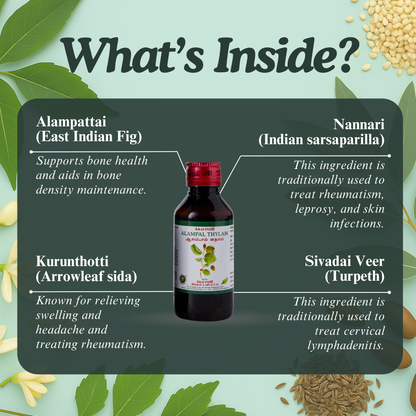 Alampal Thylam: Natural Siddha Support for Bone and Joint Wellness