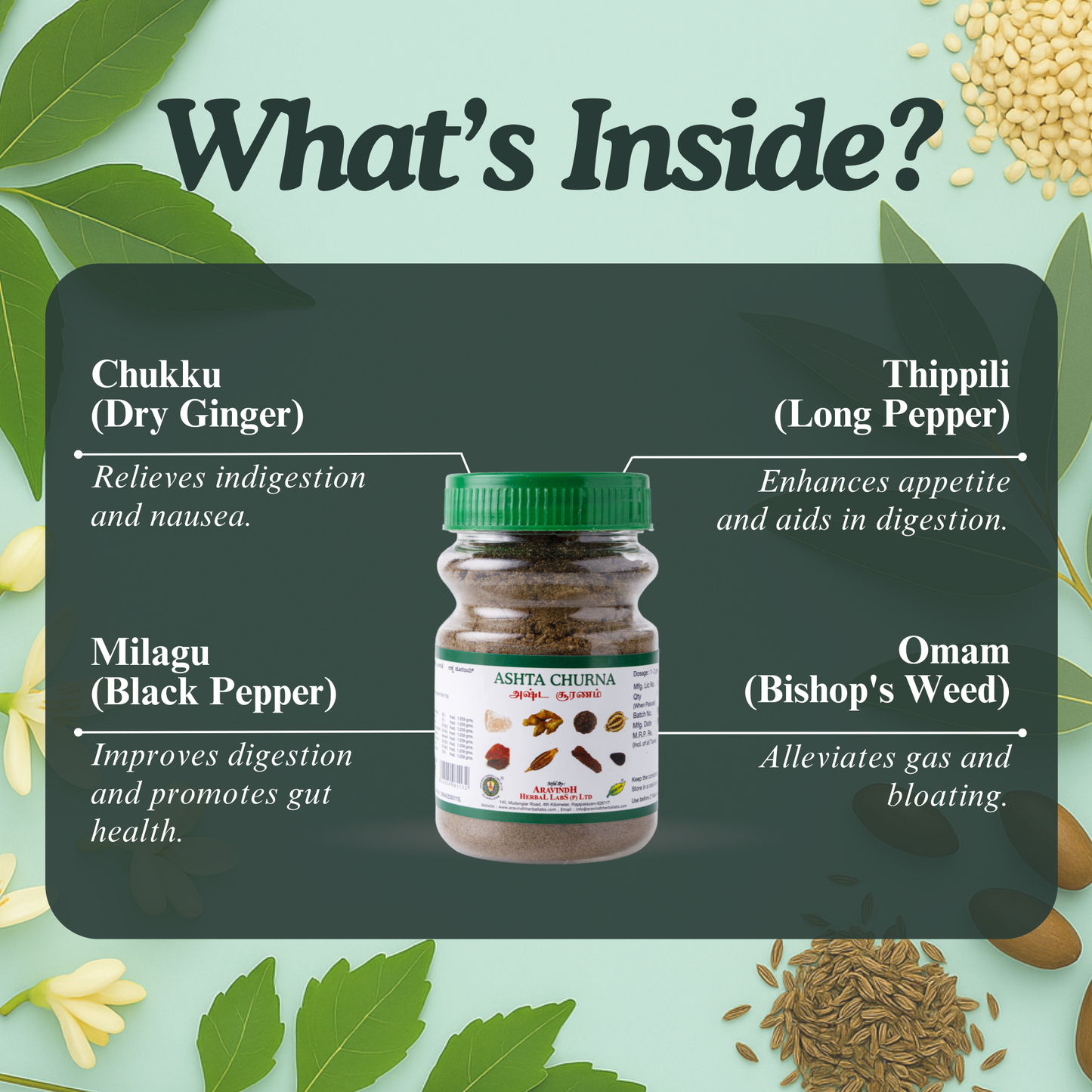 Asta Chooranam Ay: Ayurvedic Blend for Digestive Health