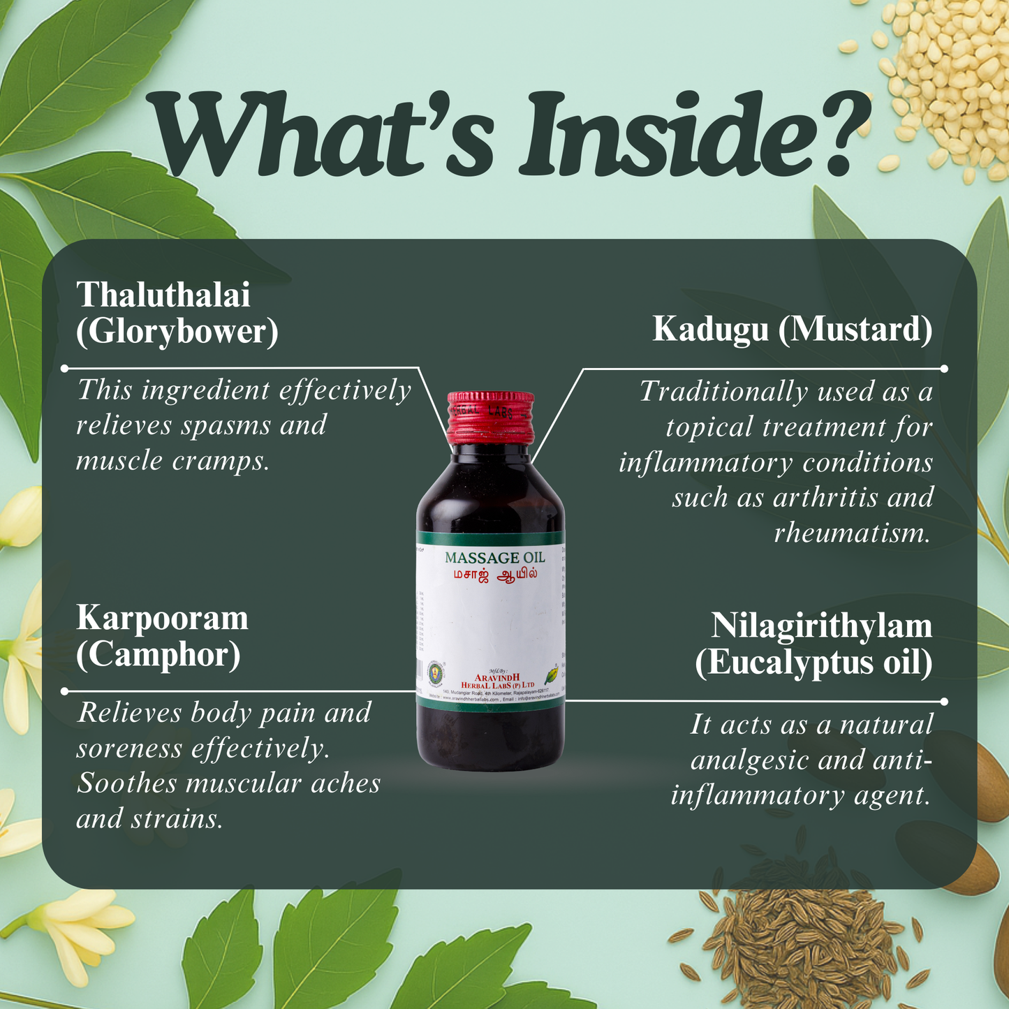 Massage Oil – Natural Support for Muscle Ease and Body Comfort