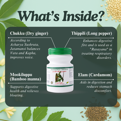 Thalisathi Chooranam Ay: Traditional Ayurvedic Herbal Blend for Digestive and Respiratory Wellness