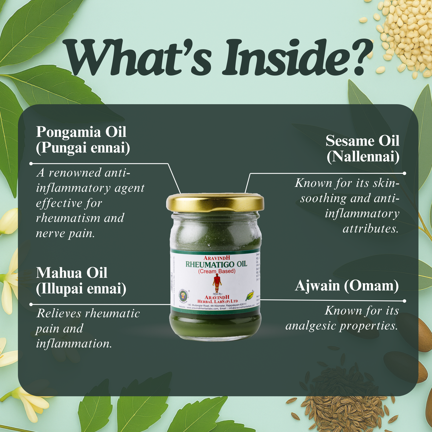 Rheumatigo Oil (wax-based): Natural Siddha Support for Joint Comfort, Sprains & Muscle Ease