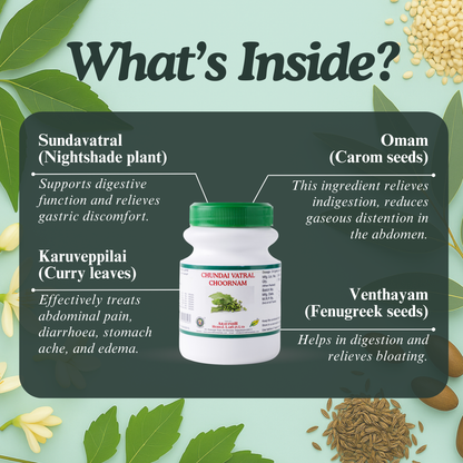 Chundai Vatral Choornam: Traditional Siddha Herbal Blend for Digestive Wellness