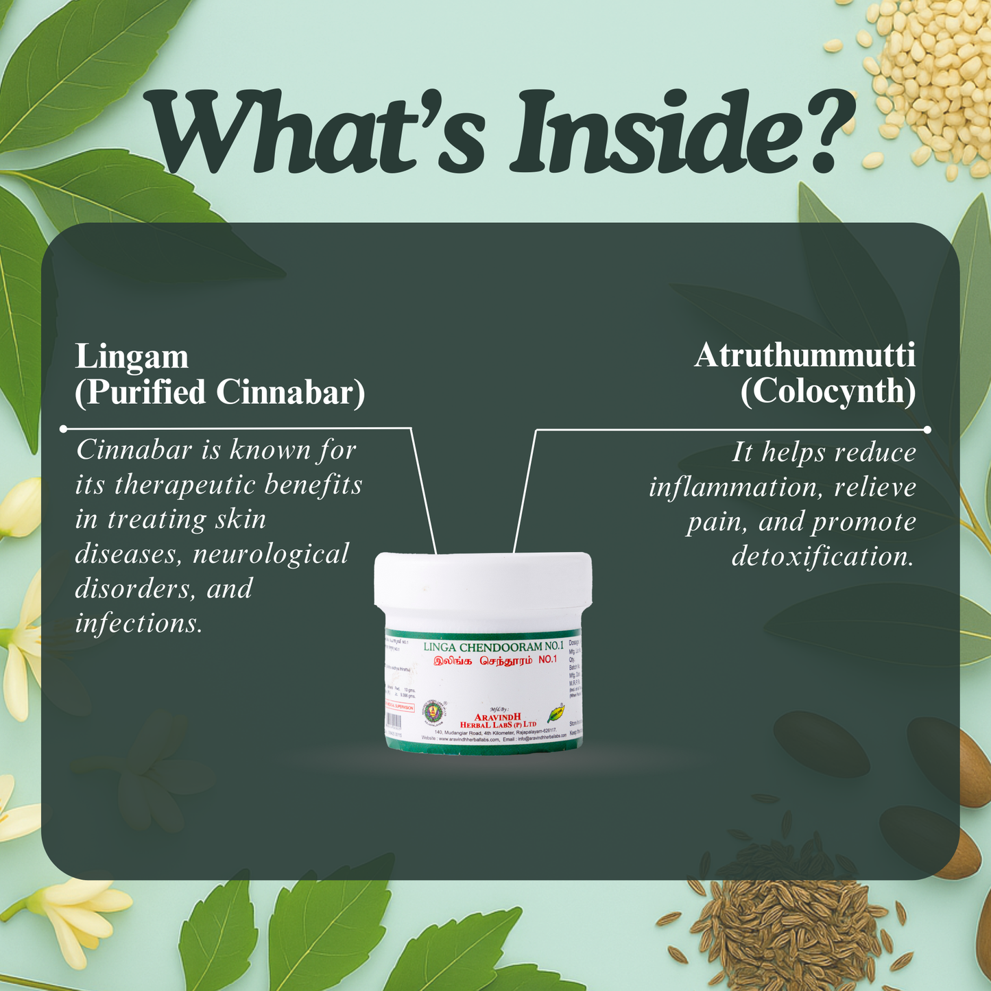 Linga Chenduram No.1: Traditional Siddha Mineral Formulation for Dosha Balance and Skin Wellness