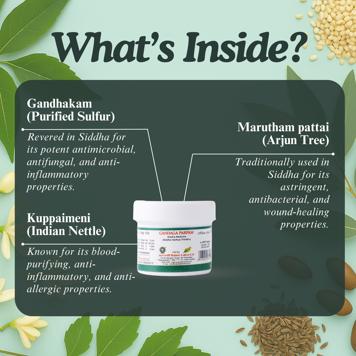 Gandhaga Parpam – Traditional Siddha Formulation for Skin Wellness Support