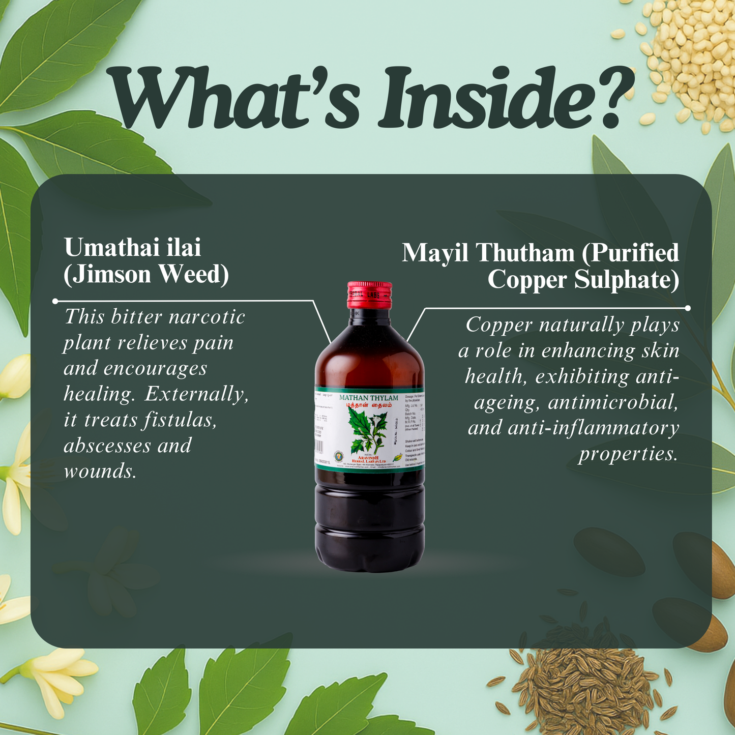 Mathan Thylam – Siddha Support for Skin Wellness and Wound Care
