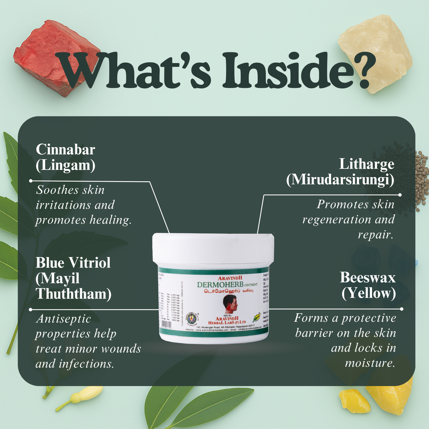 Dermo Herb Ointment: Traditional Siddha Herbal Skin Care Support