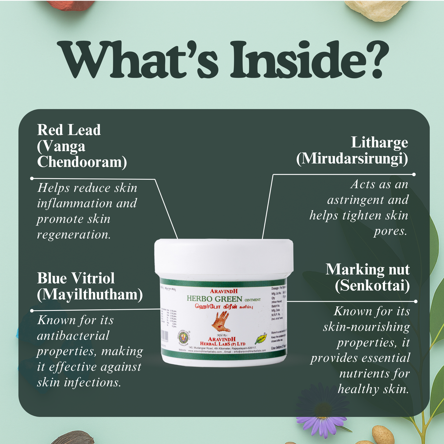 Herbo Green Ointment: Traditional Siddha Herbal Ointment for Skin Support