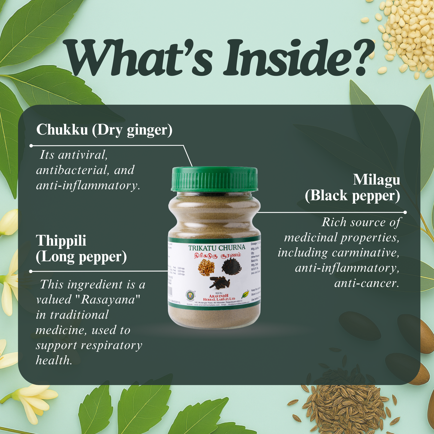 Trikatu Churna Ay: Traditional Ayurvedic Herbal Blend for Digestive and Respiratory Wellness