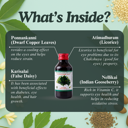 Ponnankanni Thylam: Natural Siddha Support for Eye Comfort and Scalp Wellness