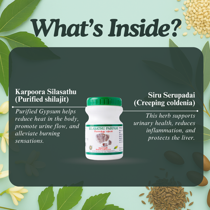 Silasathu Parpam: Cooling Siddha Remedy for Urinary Discomfort & Pitta Imbalance