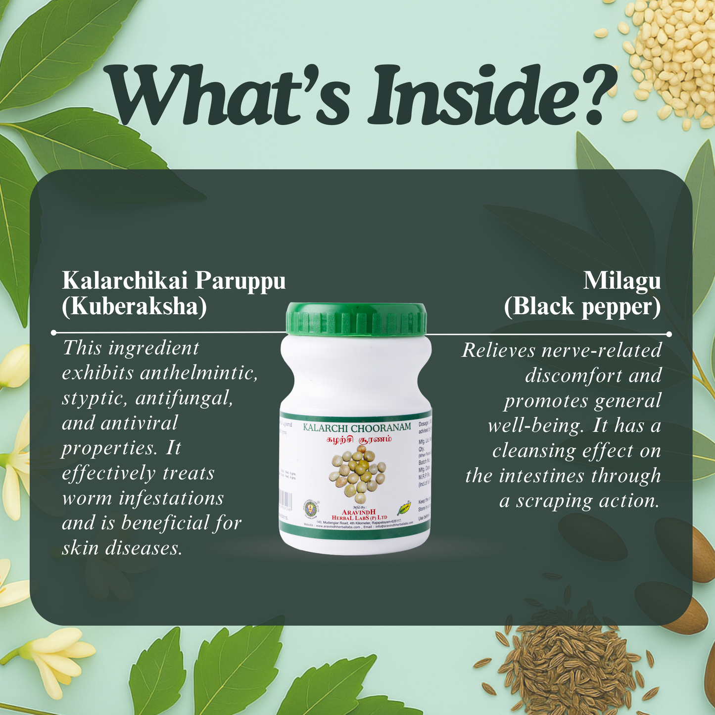 Kalarchi Chooranam: Siddha Support for Skin Wellness, Digestive Balance & Women's Vitality