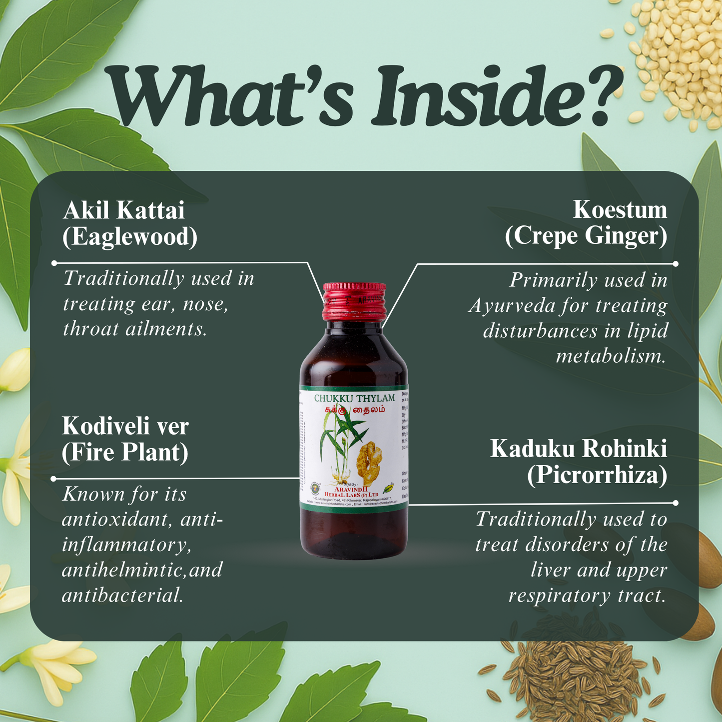 Chukku Thylam: Natural Siddha Support for Head Comfort and Ear Wellness