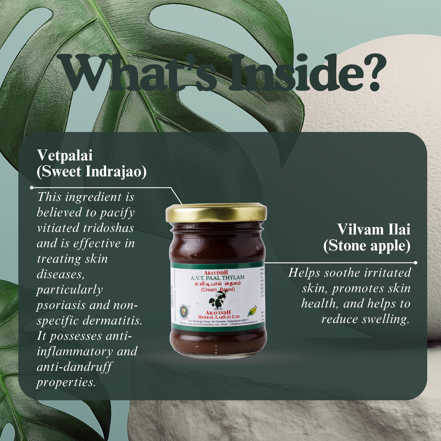 A.V.T.Pall Thylam (wax-based): Natural Siddha Support for Skin Wellness