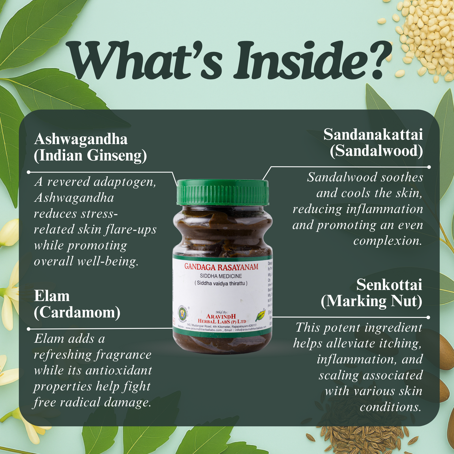 Gandhaga Rasayanam – Traditional Siddha Herbal Formulation for Skin Wellness