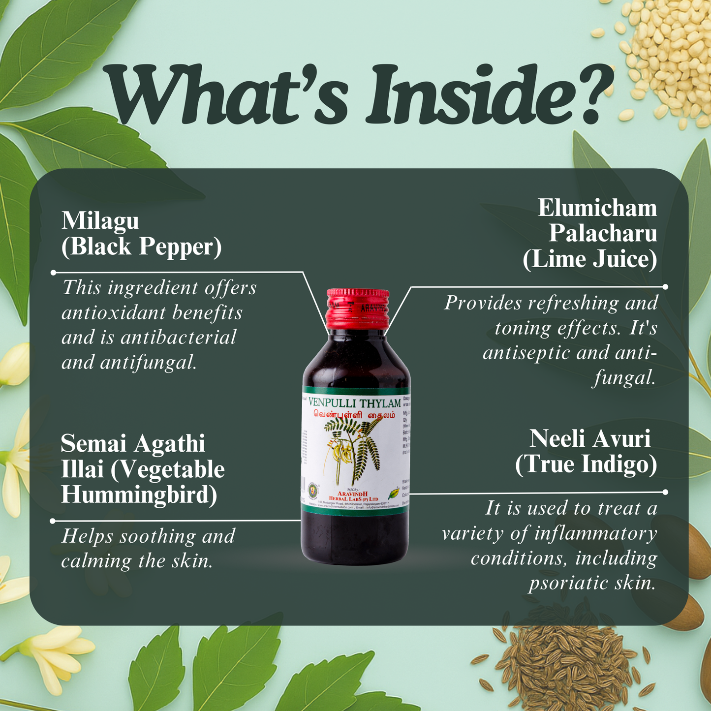 Venpulli Thylam: Natural Siddha Support for Skin Wellness