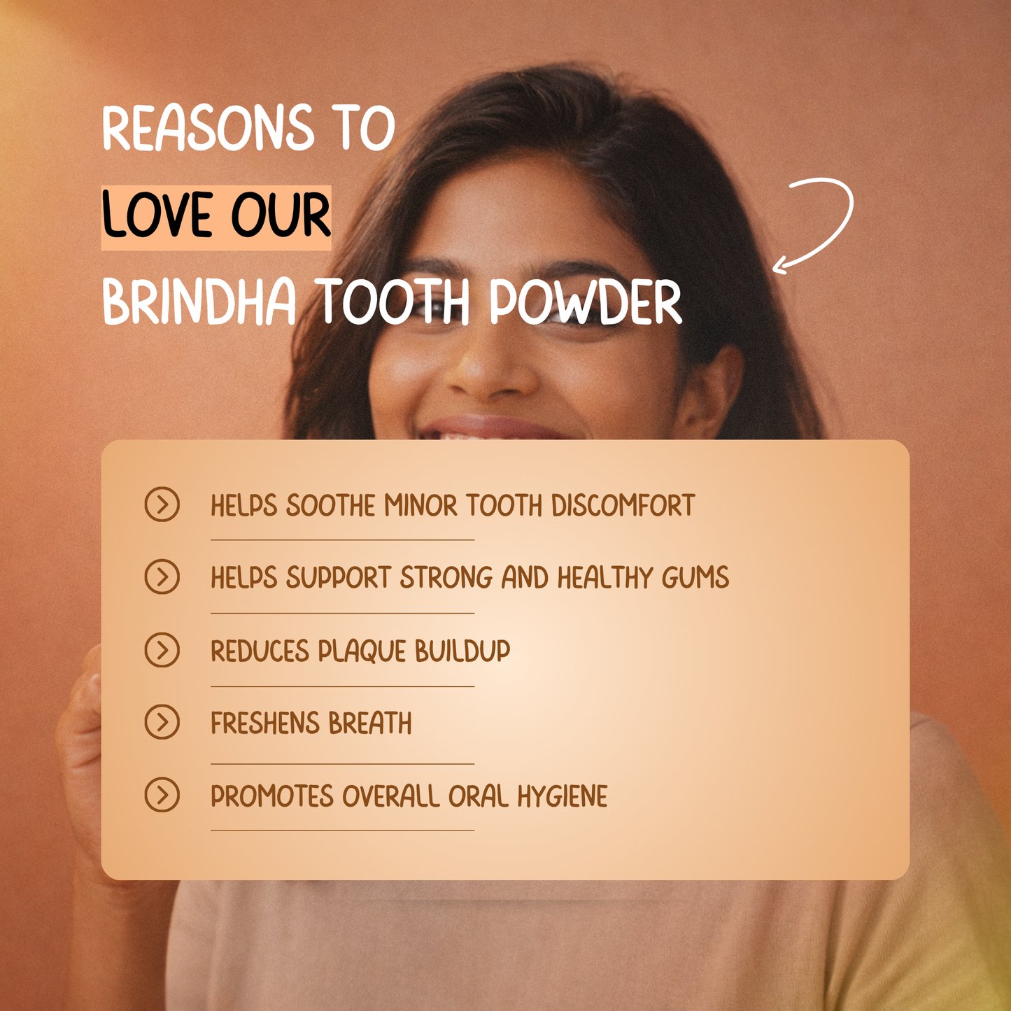 Natural Tooth Powder for Healthy Oral Care- Brindha Tooth Powder