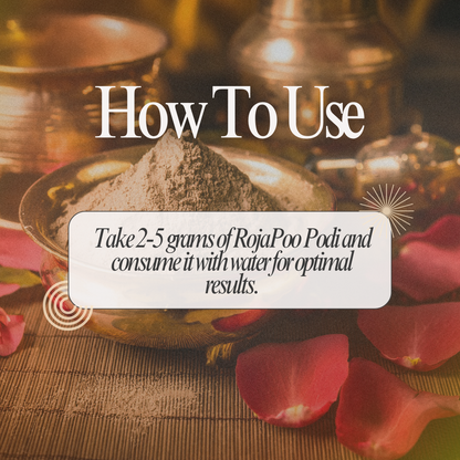 RojaPoo Podi: Natural Cooling Herbal Powder for Body Heat