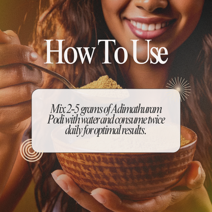 Adimathuram Podi: Natural Herbal Support for Pharynx & Throat Wellness
