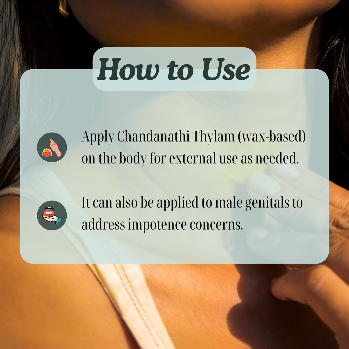 Chandanathi Thylam (wax-based): Natural Siddha Support for Body Heat Balance and Cooling Comfort