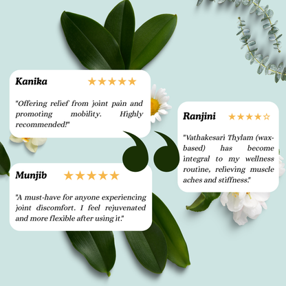 Vathakesari Thylam (wax-based): Natural Siddha Support for Vata Balance and Muscle Comfort