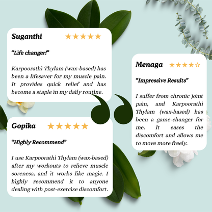 Karpoorathi Thylam (wax-based): Natural Siddha Support for Muscle Comfort, Body Wellness & Respiratory Ease