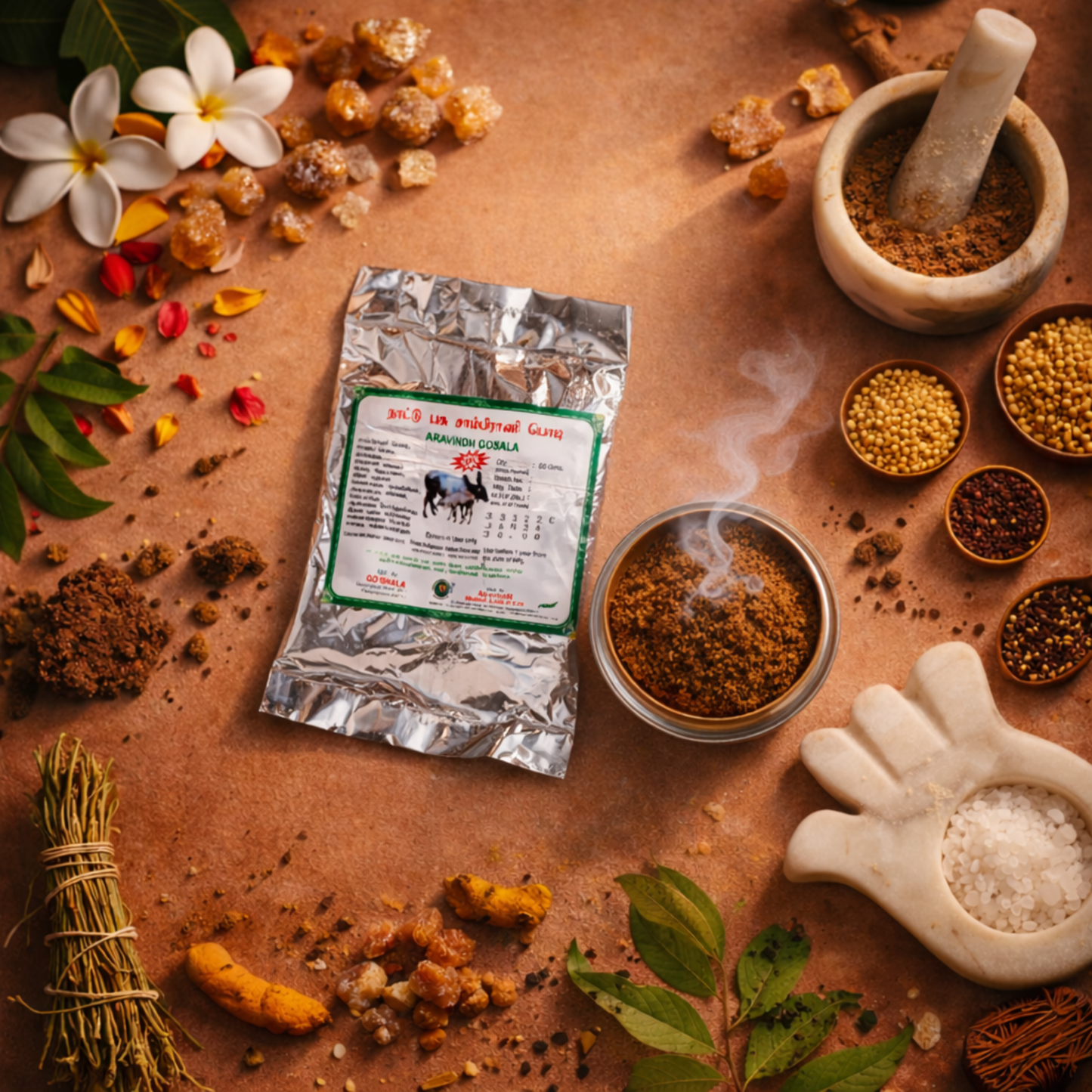 Breathe Easy & Soothe Irritation with Cowdung Cake Sampirani Powder: A Traditional Siddha Remedy