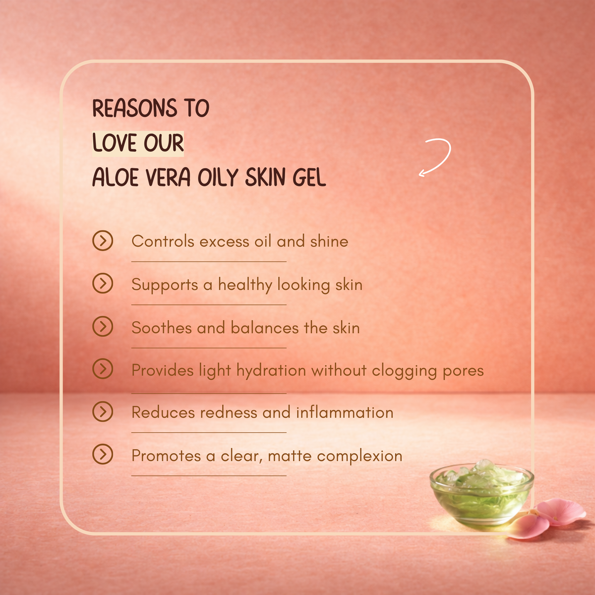 Balanced, Matte Skin Benefits | Aloe Vera Oily Skin Gel