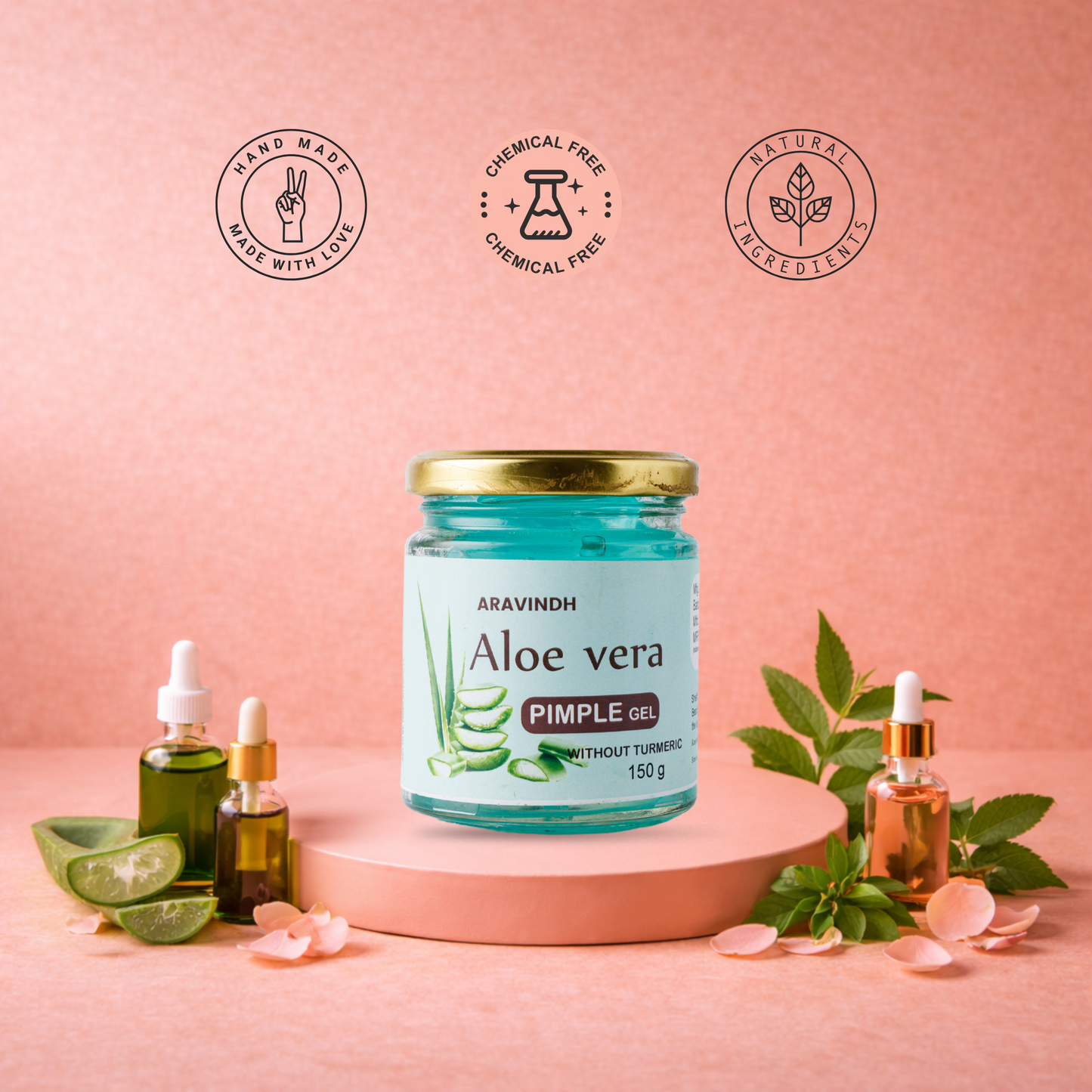 Aloe Vera Pimple Gel (Without Turmeric): Nature's Soothing Touch for Clear Skin