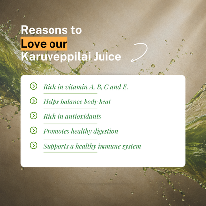 Improve Vision & Balance Body Heat with Karuveppilai Juice