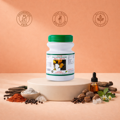 Red Tooth Powder – Traditional Siddha Herbal Tooth Powder for Oral Care